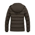 thumbnail image 3 of Wantdo Women's Plus Size Puffer Jacket Warm Outerwear Coat Quilted Winter Jacket with Hood Brown XL, 3 of 9