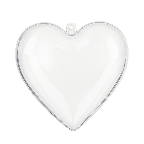 Heart Ornament Clear Fillable Bauble DIY Hanging Decor Valentines Day Decor Wedding Party Ornament Durable ABS Transparent Bauble Lightweight Fillable Craft for Holiday Gathering