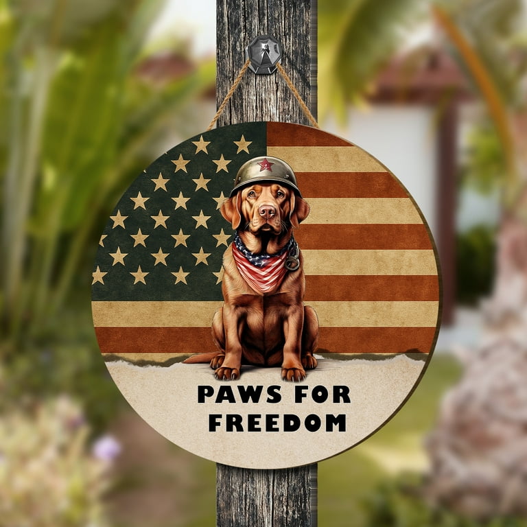 Chessie Chesapeake Bay Retriever Family Dog Freedom Paws Patriotic