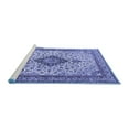 thumbnail image 2 of Ahgly Company Machine Washable Indoor Rectangle Medallion Blue Traditional Area Rugs, 4' x 6', 2 of 4
