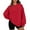 Red, variant on Women's Crewneck Sweatshirts Drop Shoulder Long Sleeve Comfy Pullover Cute Tops Teen Girls Fall Trendy Clothes Orange S