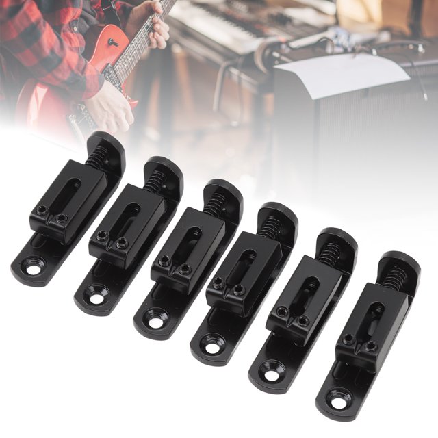 6 Silletas De Puente De Guitarra Con Llave De Tornillos, Accesorio De Guitarra De Puente De Silla De aleación De Zinc Tipo Dividido