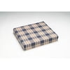 Wheelchair Cushion wPlaid Polycotton Zippered Cover - L 16" x H 3" x W 18"