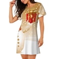thumbnail image 2 of Disketp Christmas Snowman Gift para Camisón Corto de Manga Corta para Mujeres, Camisón Cómodo con Escote Redondo, Bonito y Confortable, 2 of 6