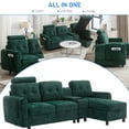 thumbnail image 5 of Onbeam Sectional Sofa with Storage Chaise and Cup Holders, Living Room L-shaped Sofa Couch, Modern Sofa Bed for Home and Office, Green Polyester, 5 of 6