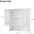 thumbnail image 2 of Medicine Cabinet for Bathroom,2 Acrylic Doors White Oval Bathroom Wall Cabinet,Over Toilet Storage Cabinet for Laundry Room/Kitchen/Living Room,Surface Mount Medicine Cabinets 23x24, 2 of 7