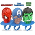 thumbnail image 7 of Marvel Lollipop Rings, Birthday Party Favor Candy, 18 Count Suckers, 7.61 Ounce Box, 7 of 7