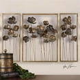 thumbnail image 2 of Bowery Hill Metal Tulips Wall Art in Antiqued Gold (Set of 3), 2 of 2