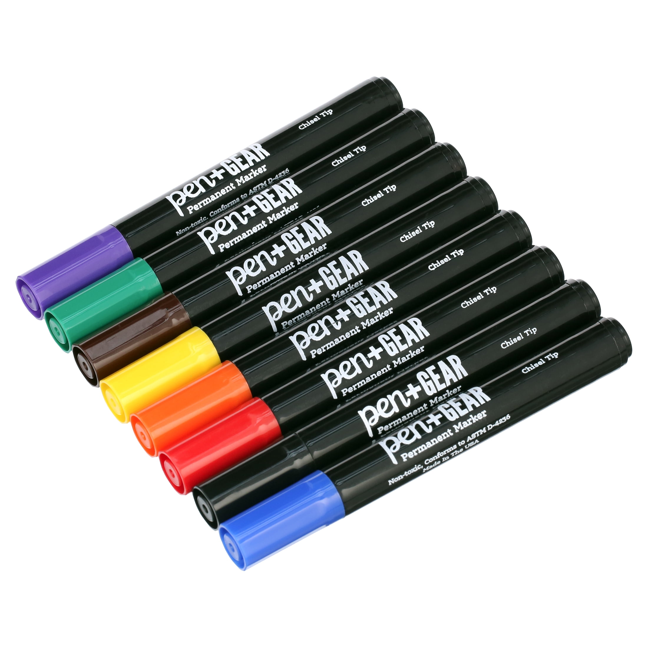 PEN+GEAR 8 Count Chisel Tip Permanent Markers