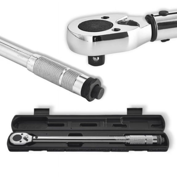 Torque Wrench, 1/2 inch 10-150 feet.lb Range Drive Click Type Torque Wrench with Hard Case