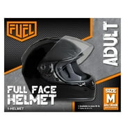 FUEL Adult Full-Face Motorcycle Helmet DOT Approved Gloss-Black, Medium
