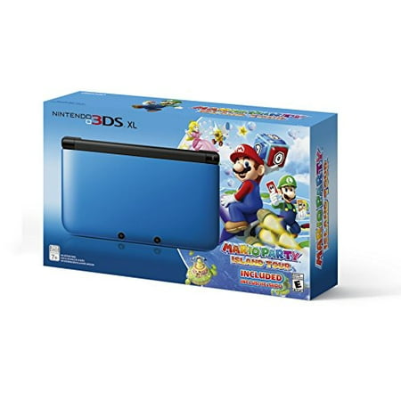 Nintendo 3DS XL Blue/Black Limited Edition with Mario Party: Island Tour Game