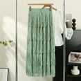 thumbnail image 2 of Women Tassel Long Skirts Tiered Layed Dress High Waisted Elastic Dresses Elegant Fringe Skirt, 2 of 4