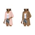 thumbnail image 1 of (2-Pack) Rinsvye Women Casual Cardigan Three Musical Notes Cardigan Quarter Sleeve Open Front Clothes for Women Cardigan Lightweight Dots Cardigan Draped Fall Clothes for Women Work Ruffles Cardigan, 1 of 7