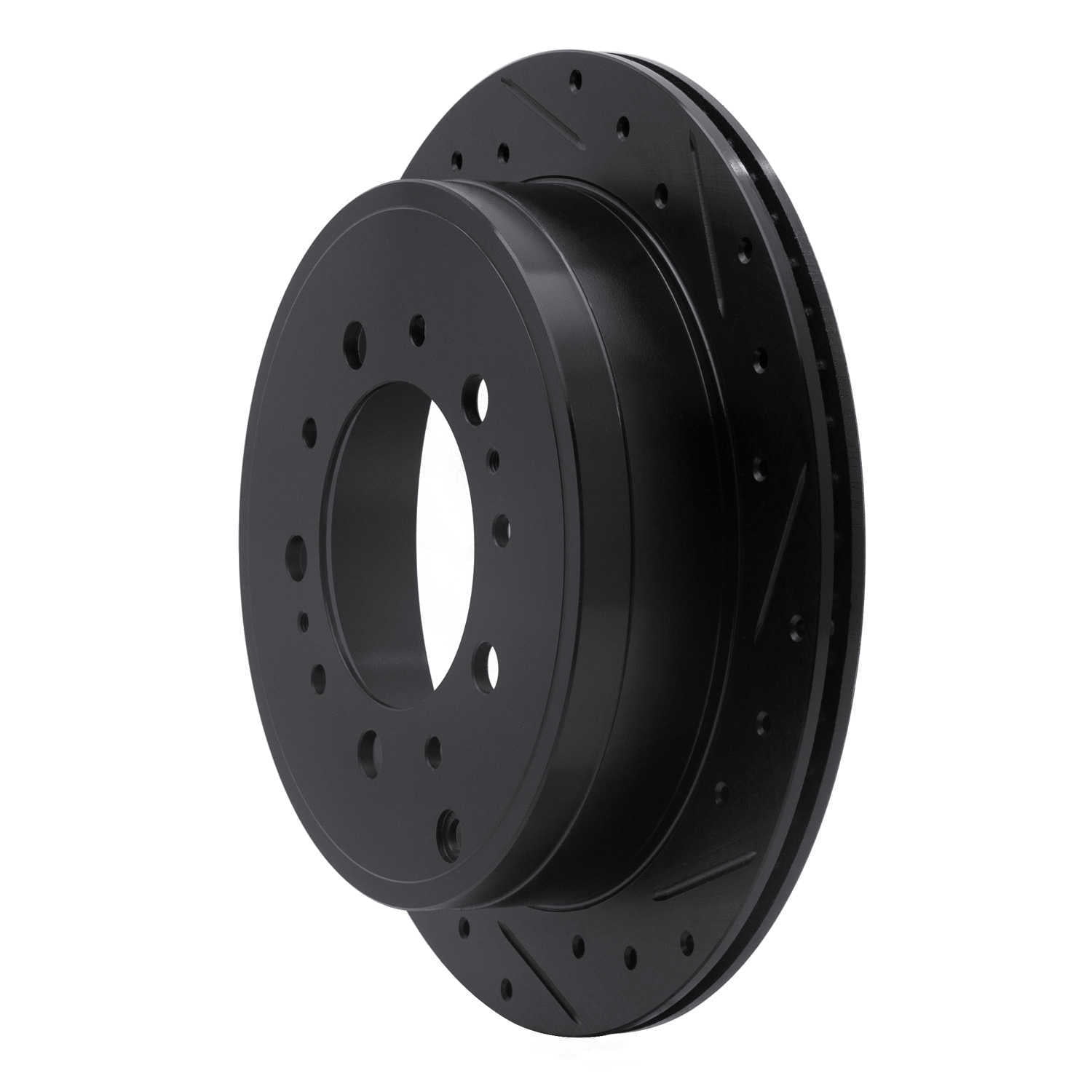 Dynamic Friction Company 633-76137R DFC Brake Rotor - Drilled And Slotted - Black