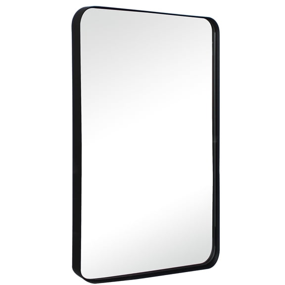 TEHOME Kengston Comtemporary Black Metal Framed Rectangle Bathroom Vanity Mirror 20x30''