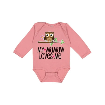 

Inktastic Mamaw Loves Me Grandchild Gift Gift Baby Girl Long Sleeve Bodysuit