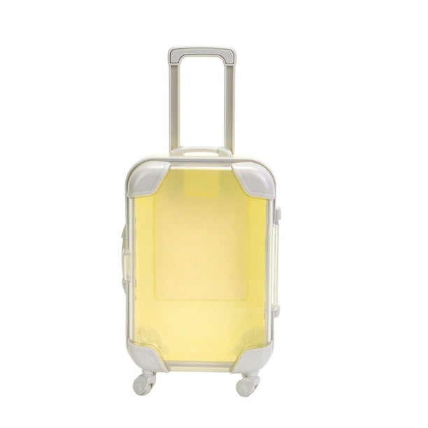Maleta pequeña transparente, simulación de rompecabezas, almacenamiento, mini viaje.