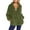 Army Green, variant on Fleece Jacket Cozy Soft Winter Stand Collar Pullover Casual Outerwear For Fall And Cold Weather ComfortArmy GreenL