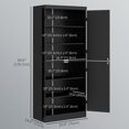 thumbnail image 3 of HOMCOM Kitchen Pantry Storage Cabinet, 6-tier Pantry with 4 Doors, Black, 3 of 10