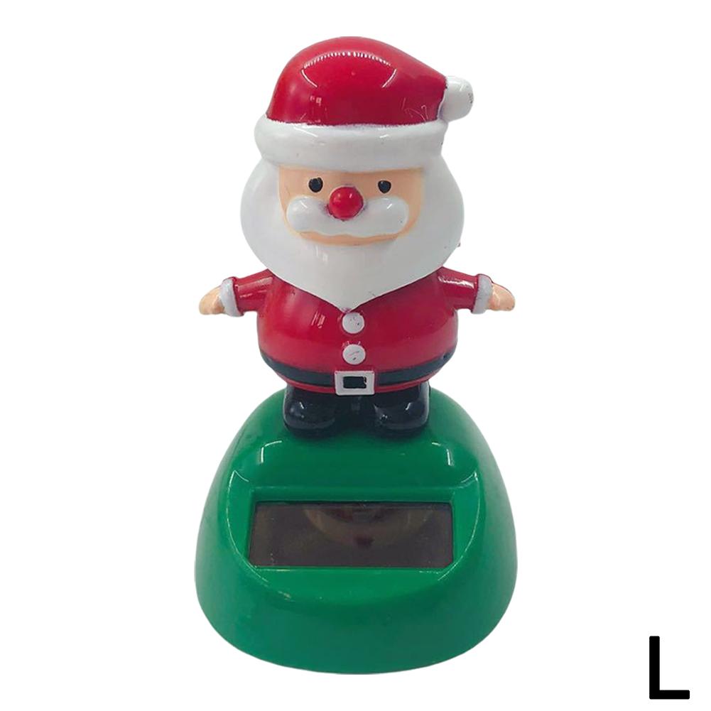 Figurine Solaire Dansante De Noël – Décor De Tableau De Bord Voiture Ou Bureau – Père Noël, Bonhomme De Neige, Renne