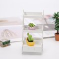 thumbnail image 2 of figatia 1/12 Scale Dolls House Mini Retro Wood Plant Stand Display Rack Unit Furnishings White, 2 of 9