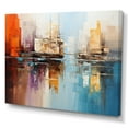 thumbnail image 2 of Designart "Blue Canal Abstract Reflections Bold" Abstract Wall Decor, 2 of 5