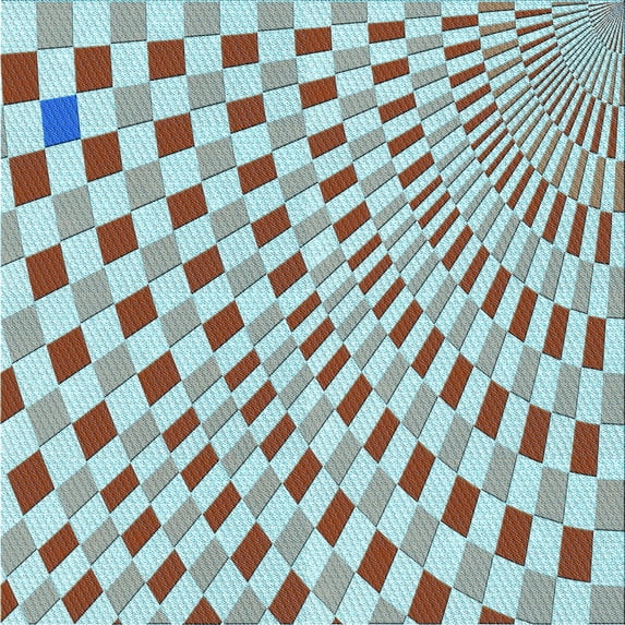 Ahgly Company Indoor Square Patterned Blue Lagoon Blue Area Rugs, 8' Square