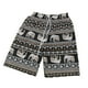 thumbnail image 2 of Pantalones cortos de playa para mujer y hombre, ropa de verano, ropa de playa bohemia, cintura elástica, Tailandia Marrón, 2 of 9