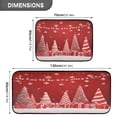 thumbnail image 3 of 2-Piece Kitchen Rugs Set Non-Slip Mats Carpet Floor for Kitchen, Bathroom (19.7"x27.6" & 19.7"x47.2") Red Christmas Tree and Lights, 3 of 7