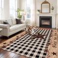 thumbnail image 3 of Country Star Washable Area Rug 8 x 10 ft Farmhouse Texas Star, Soft Non Slip Rugs Stain Repellent Indoor Felt Carpet for Living Dining Room Bedroom Home Office, 3 of 9