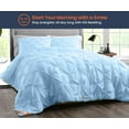thumbnail image 2 of SGI Microfiber Comforter Set Alaskan King Size Light Blue Pinch 3 Piece, 2 of 5