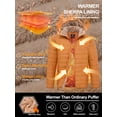 thumbnail image 6 of Weilanxin Men's Puffer Jacket Hooded Sherpa Lined Water Resistant Windproof Insulated Jacket Warm Winter Puffy Coat, 6 of 11