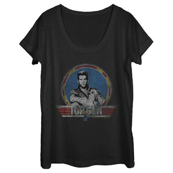 Women's Top Gun Retro Iceman  Scoop Neck