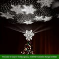 thumbnail image 2 of Christmas Tree Topper Light With Rotating Led Projector ,3d Hollow Snowflake Christmas Tree Topper, 2 of 5