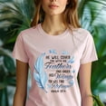 thumbnail image 5 of Psalm 91:4 He Will Cover You With His Feathers Christian T-Shirt, Light Pink, Size XL, 5 of 6