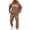 Coffee-A#2076VV, variant on Sweat Suits for Men 2 Piece Drawstring Fleece Sweatshirt and Joggers Set Fall Winter Big and Tall Men Sweatsuits Dark Gray XXXL
