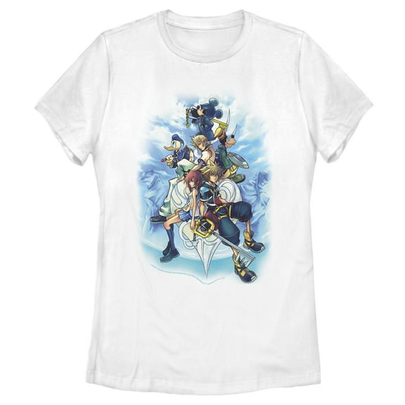 Women's Kingdom Hearts 2 Box Art Graphic Tee White Medium