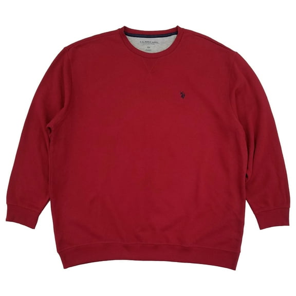 U.S. Polo Assn. Mens Big & Tall Red Crew Neck Pullover Sweatshirt 3XLT