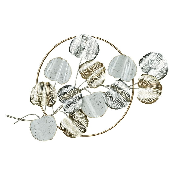 Metallic Splendor Leaf Metal Wall Sculpture 37 x 21.5