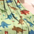 thumbnail image 3 of Rainbow Dinosaurs Tiny Plants Blanket,Comfortable Soft Lamb Wool Throw Blanket,All Season,Warm Lightweight Blankets for Sofa Bed Couch Living Room Chair,30"x40", 3 of 4