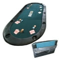 thumbnail image 6 of Foldable Poker Table Top with Water Resistant Mat and Cupholders, 6 of 6