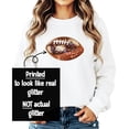 thumbnail image 2 of Glitter Football Sweatshirt for Women and Teens Cute Girly Football Season Game Day Pullover Black Sweatshirt Adult X-Large, 2 of 5