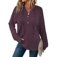thumbnail image 2 of YATELLE Womens Tops Fall Fashion Hoodies for Women Long Sleeve Sweatshirts Ladies Casual Tees Soft Pullover Trendy Blouses, 2 of 5