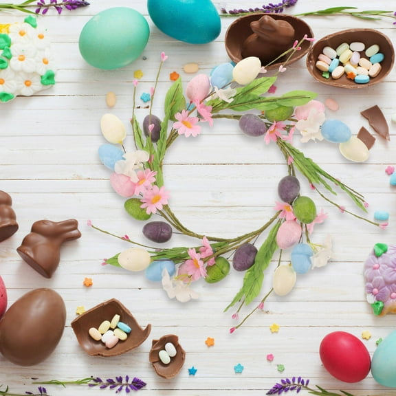 WORGEOUS Front Door Wreaths Using Silk Cloth Multi Color For Seasonal Use 1Set