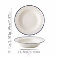 thumbnail image 2 of Two Hat Plates Simple Plate Ceramic Soup Plate Salad Plate Dinner Plate Home Kitchen Restaurant White Circular Plate, 2 of 7