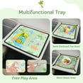 thumbnail image 4 of Kids Tray Table Cover with Pockets - Airplane Travel Essentials for Kids, Toddlers, Adults - Travel Tray for Kids on Plane or Train - Airplane Must Haves and Flying Essentials, Green, 4 of 8