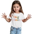 thumbnail image 3 of Byoo Toddler Girls Summer Soft Big Sister Printed Tee Shirt Short Sleeve Crewneck Tshirt, 3 of 7