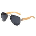 thumbnail image 3 of High Qaulity Real Bamboo Arm Aviator Sunglasses Bamboo Sunglasses for Men & Women, 3 of 3