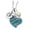 Blue, variant on MKHSQHDG Today's Deals Handmade Sea Glass Necklace Wire Heart Necklace Charm and Pearl Necklace Sea Glass Jewelry Birthday For